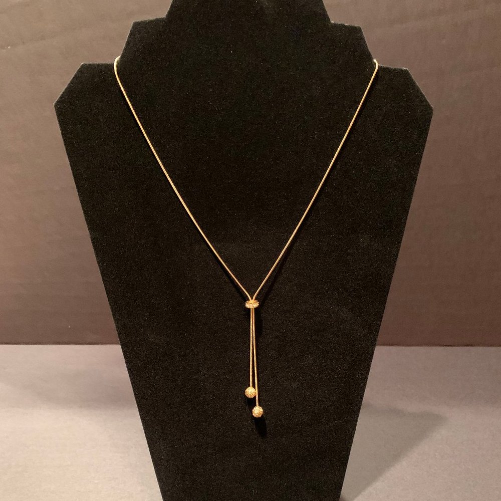 Gold Lariat Necklace
